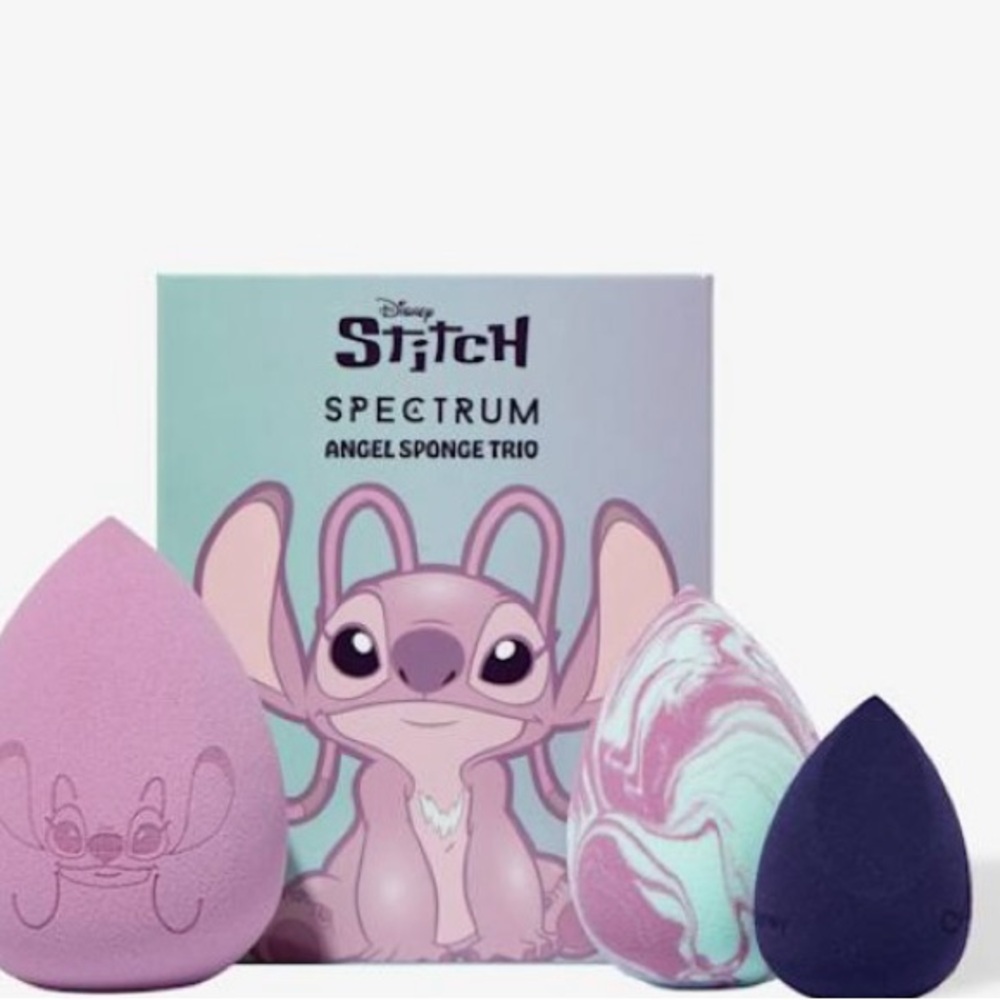 Disney Stitch Spectrum Angel Sponge Trio-new